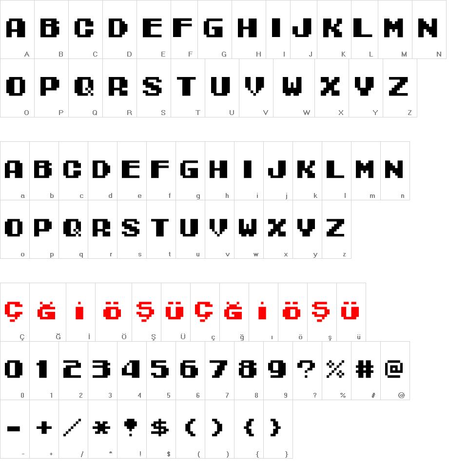 Tecmo Bowl font